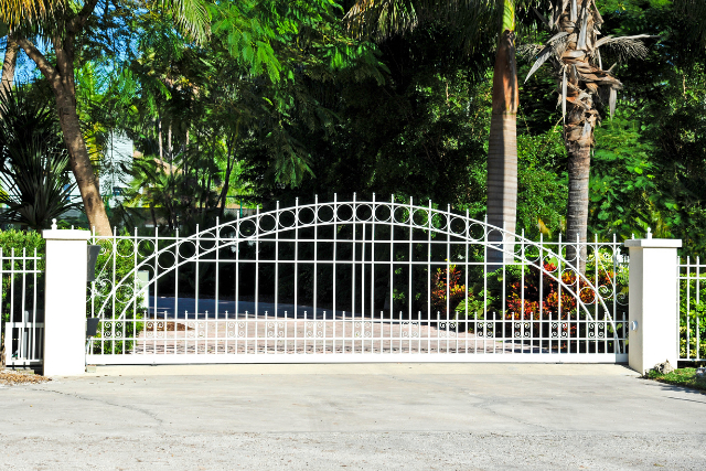 Newly installed residential security gate